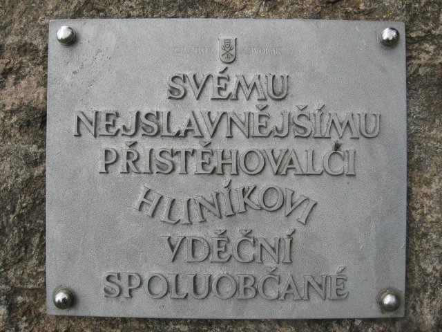 Pamtn deska pro Hlinka